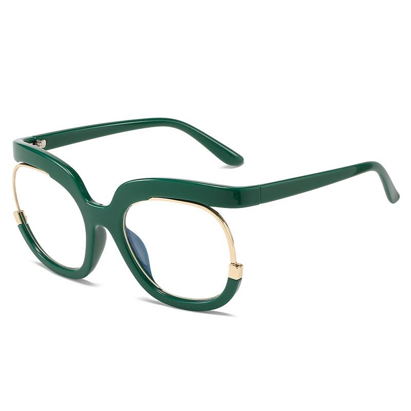 Summer hot large-frame glasses, European and American trend round frame glasses, women can match myopia glasses