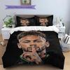 Neymar Pattern Bedding,Quilt Set Quilt Cover Pillowcase Home Birthday Gift(1 * duvet cover + 2 * pillowcase, without core)