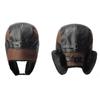 Winter PU Bomber Hat Men's Outdoor Windproof Cold-proof Ski Hat  Ear Protection Thick Fleece Warm Hat