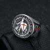 Men 316L Stainless Steel Saint Paul Ephesians "Put On The Whole Armor of God" Cross Knight Protect Ring Jewelry Dropshipping