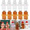 Transparent Gingerbread Bottle Brown Christmas Decoration Candy Juice Coffee Bottle  Child Gift