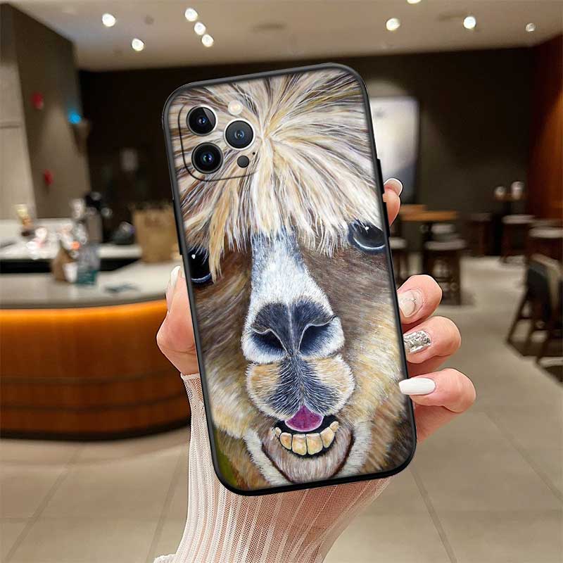 NH5 Alpaca New High-End Shell Phone Case for iPhone SE X XS XR 16E 17 11 Pro Max 8 7 6 6s Plus Air