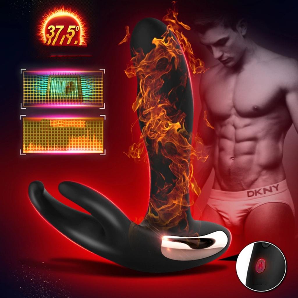 Массажер простаты с дистанционным управлением, нагревом, анальной вибрацией, анальная пробка, мастурбатор, игрушки для взрослых