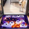1pc Premium Flannel Halloween Ghost Pumpkin Door Mat, Non-Slip Soft Carpet, Machine Washable And Fade-Proof, Suitable for Living Room, Bedroom, Kitche