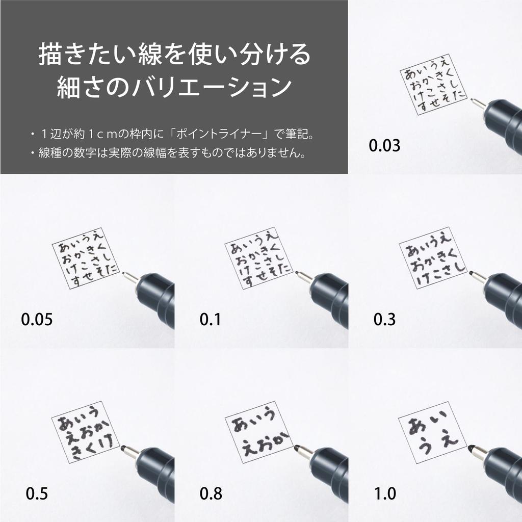 Pentel 10 Ручка на водной основе, Линер, 0,03 мм, Черная, ручки, S20P-03AD(10)