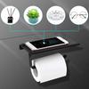 Черный держатель для туалетной бумаги настенный держатель для рулона бумаги лоток для хранения органайзер для туалета подставка для телефона аксессуары для ванной