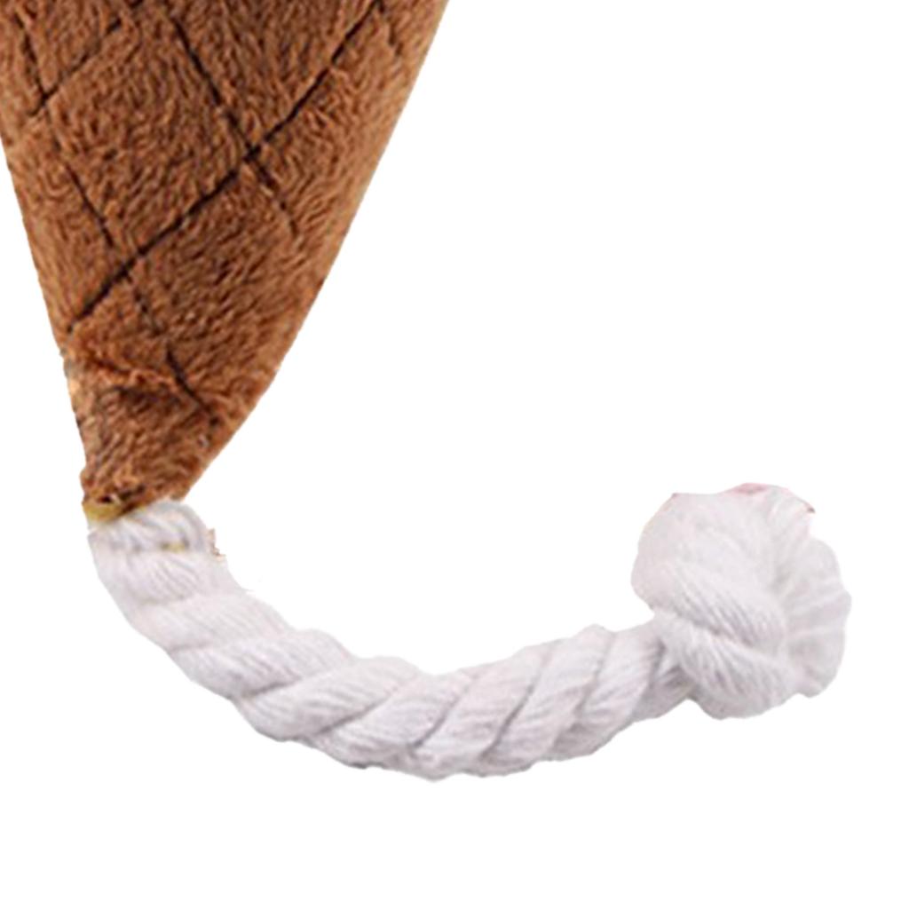 Игрушка для жевания мороженого для домашних животных, мягкая плюшевая игрушка для кусаний, снижающая тревожность, интерактивная игрушка для прорезывания зубов у собак