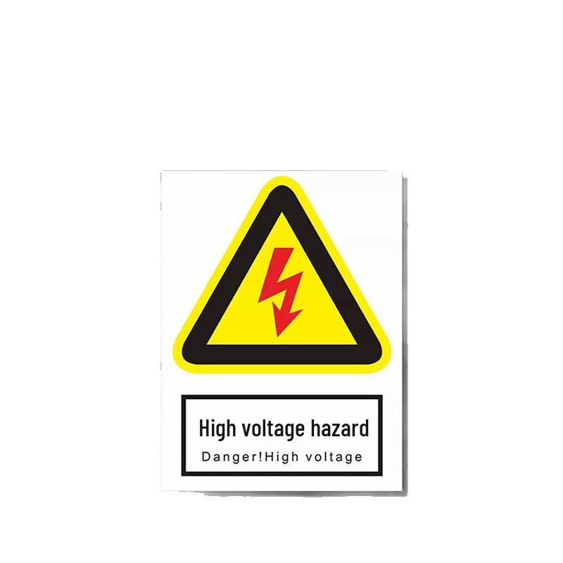 Reflective Aluminum Safety Sign: Electric Shock & No Smoking Warning