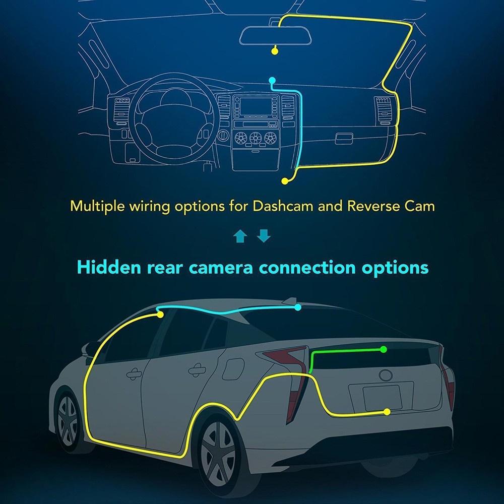 4-дюймовая 3-объективная камера HD 1080P Автомобильный видеорегистратор Видеорегистратор Трехсторонний видеорегистратор Камера заднего вида G-сенсор