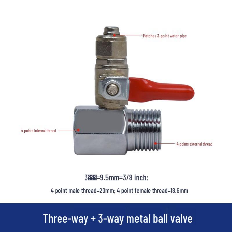 Входной тройниковый шаровой кран Разъемный/Цельный 4-контактный к 2-контактному к 3-контактному клапан, Полностью медный переключатель для аппаратов чистой воды
