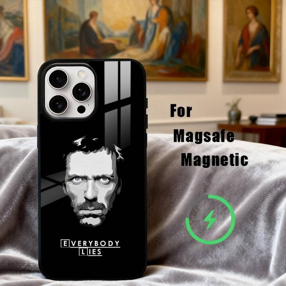 Чехол для телефона D- Dr H-House-E из ТВ-сериала Для iPhone 17, 16, 15, 14, 13, 12, 11 Plus, Pro Max Магнитный Для Magsafe Беспроводной Зарядки