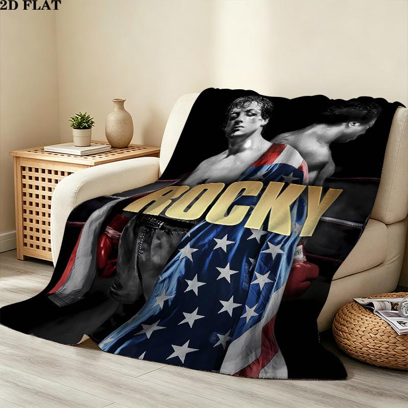 1PC Rocky Patterned Flannel Blanket Suitable For All Seasons For Home Decor Warmth And Comfort Gifts Holiday Present