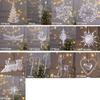 Clear Crystal Christmas Tree Pendants Acrylic Snowflake Piece Xmas Tree Hanging Ornaments  Gift