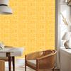 Polynesian Geometric Pattern Wallpaper Gold and Cream 50x1000
