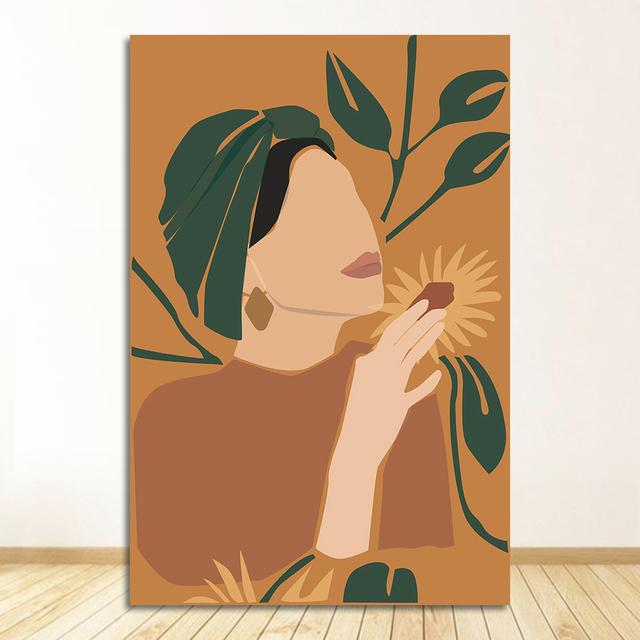 Peach Wall Art Canvas Painting Nordic Posters And Prints Wall Pictures For Living Room Decor Abstract Minimalism Girl Pineapple No Frame