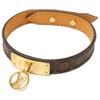 LOUIS VUITTON M4150 Brasserie Logomania Monogram Canvas Bracelet 17 Brown / GoldUsed