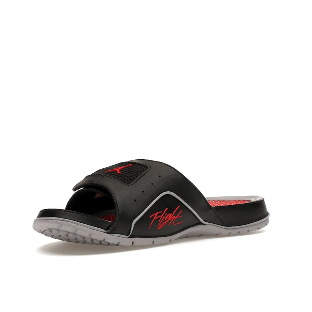 Air Jordan Hydro 4 Retro Слайды Черный Цемент Мужские Кроссовки Цементно-Серый Огненно-Красный 532225-060