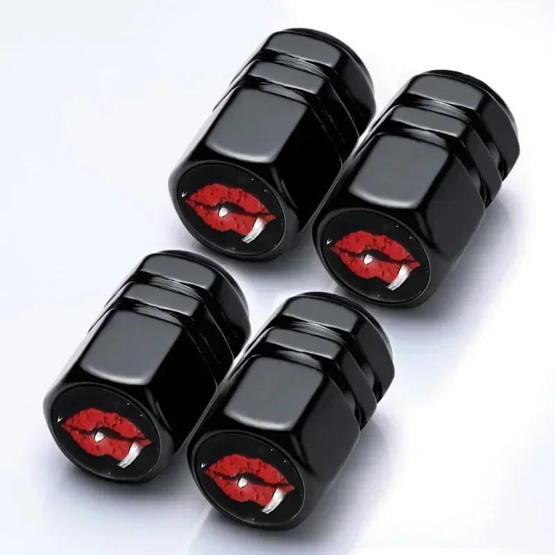 BSIRU1 4pcs Bat Alloy Car Tire Valve Cap Air Stem Cover for Chevrolet Cruze Aveo for Honda Civic Fit Jazz Accord for Ford Focus Fiesta