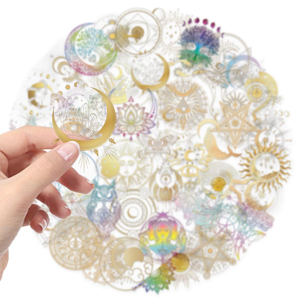 50 Pcs Transparent Gold Star Sticker Pack - Waterproof Clear PET Stickers for Decor on Journals, Guitars AnimeWorlds Store