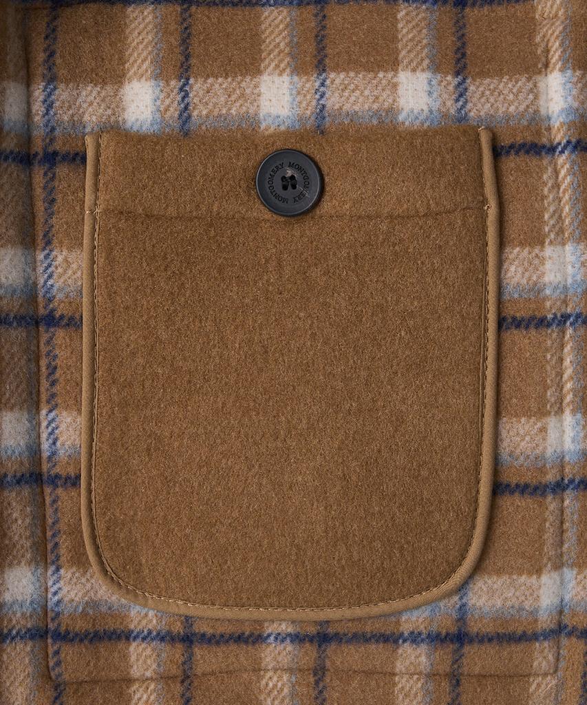 Montgomery Custom Fit Duffle Coat With Horn - Camel