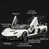 Масштаб 1/24 Lambo Aventador SVJ63, литая под давлением модель автомобиля, игрушечный автомобиль с откатным механизмом, звуком и светом для детей, коллекция подарков для мальчиков и девочек