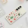 For Samsung Galaxy A17 5G Case Snowman and Santa Hat Pattern Printing Straight Edge TPU Phone Back Cover