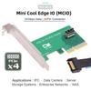 SF-085 PCI-Express 5.0 4.0 4X To MCIO Mini Cool Edge IO Female Host Adapter for PCIe Nvme U.2 SSD