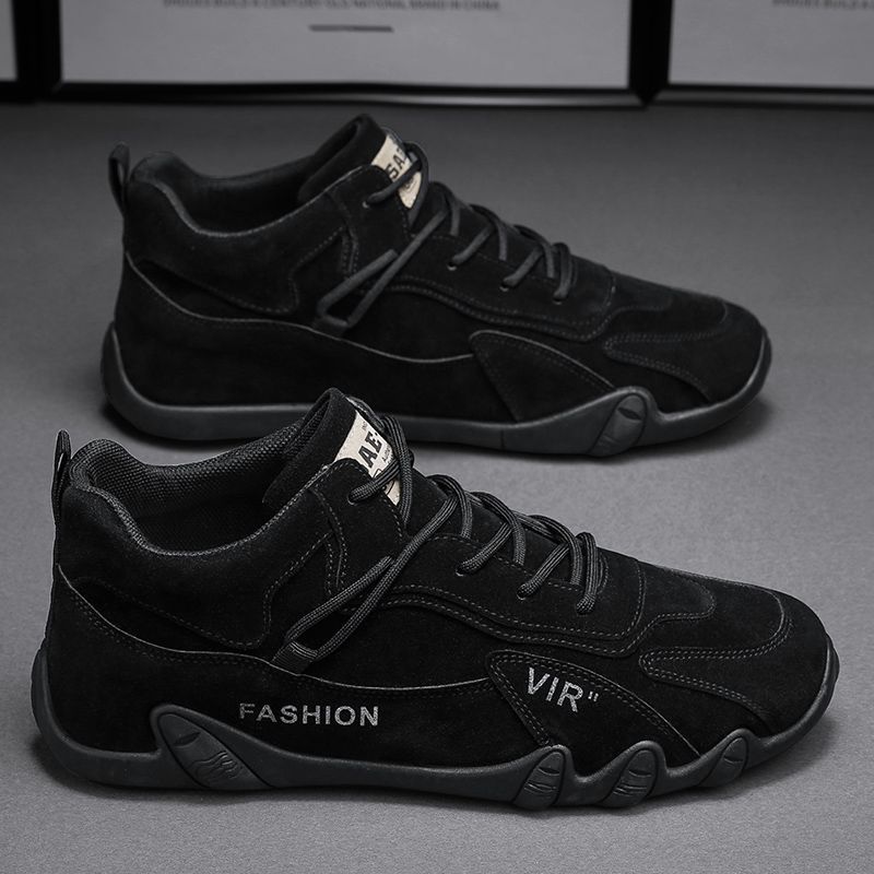 Fashion Men's Shoes Autumn Flat Bottomed Workwear Lightweight Anti Slip Men's Sports Construction Site Versatile Soft Soled Trendy Shoes