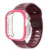 Мягкий спортивный силиконовый ремешок + прозрачный ледяной чехол для Apple Watch Series 11 10 42mm 46mm для iWatch 9876 SE3 5 4 45mm 44 41 49mm Ultra3