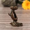 1Pc Vintage Buddha Hand Lotus Incense Burner Metal Backflow Incense Holder For Home Room Creative Tea Table Decor