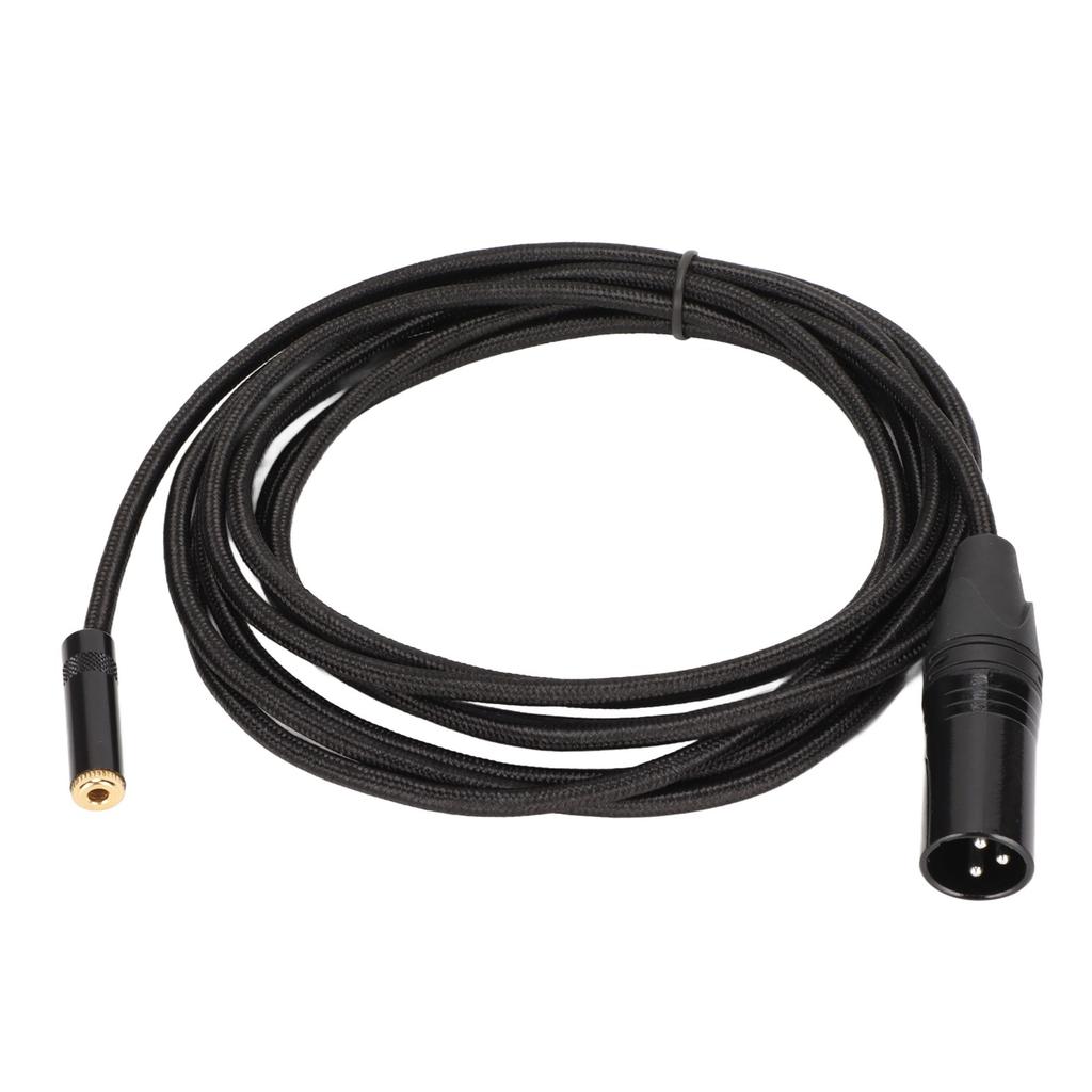 3.5mm Female to 3 Pin XLR Male Cable Aluminum Alloy Shell XLR Connector Cable for Mixer Amplifier Microphone