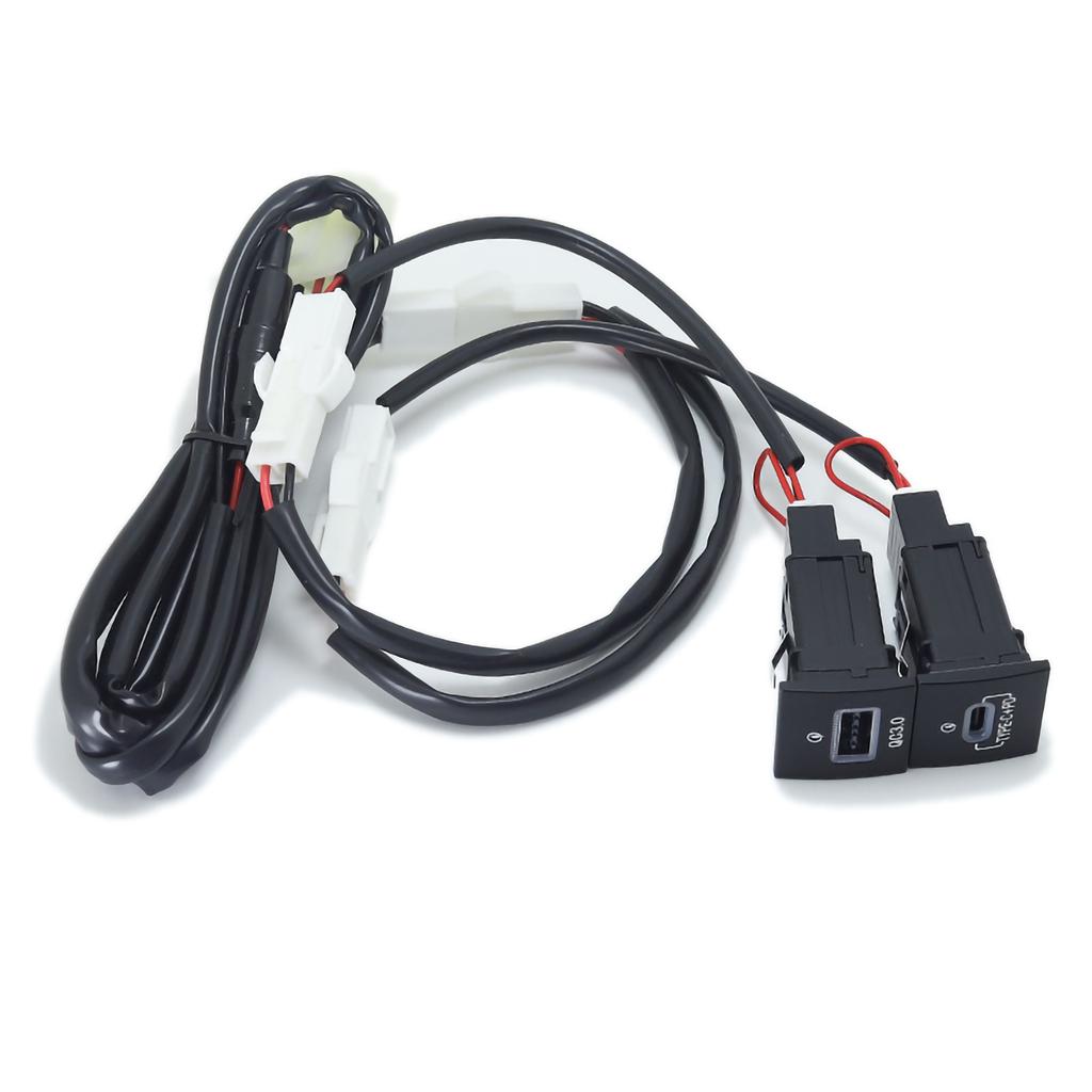 Для VW Golf 6 Jetta 5 MK5 Scirocco 06-12 QC3.0 Type C PD USB Быстрая автомобильная розетка-зарядное устройство Неразрушающая замена жгута проводов 12 В/24 В