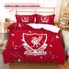 Liverpool Football Club Pattern Bedding Quilt Set  Home Decoration  Gift (1 * duvet cover + 2 * pillowcase  without core).xwn