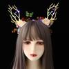 Plastic LED Glow Headband LED Lights Luminous Deer Horn Hair Band Flashing Headband  Children Toys