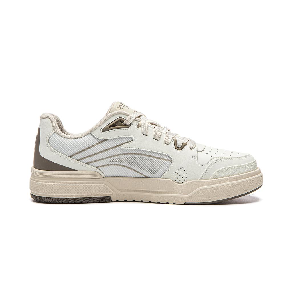 Li Ning Wave LITE Lightweight Abrasion Resistant Low top Skateboard Shoes Unisex Champagne White Oak Brown AGCW377-2