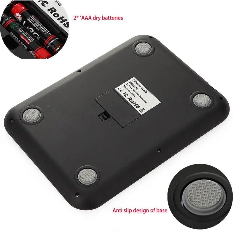 Кухонные весы 5 г 10 г 15 кг/1 г для взвешивания еды, кофе, умные электронные цифровые весы, дизайн из нержавеющей стали для приготовления пищи и выпечки