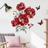 Красный Цветок Бабочка Наклейка на Стену Самоклеящиеся Обои Спальня Детская Комната Домашний Декор Наклейки