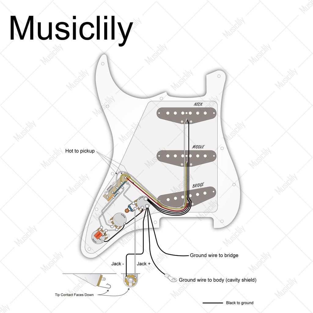 Musiclily Pro SSS Stratocaster Prewired Aged Set for ST Stratocaster Electric Guitars with Artec Staggered Alnico 5 Pickups Pickguard, White, 3-Piece