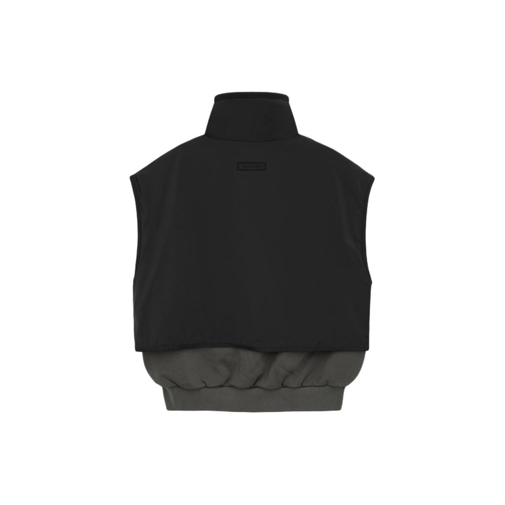 Fear of God Essentials Nylon Fleece Mockneck Vest Ink/Jet Black Men Outerwear 202SP244290F