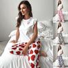 "Cross-Border Summer European & American Style T-Shirt & Trousers Pajamas Set"