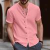 Men's Retro Button Cotton-Linen Casual Short-Sleeved Shirt - New Hawaiian Fashion