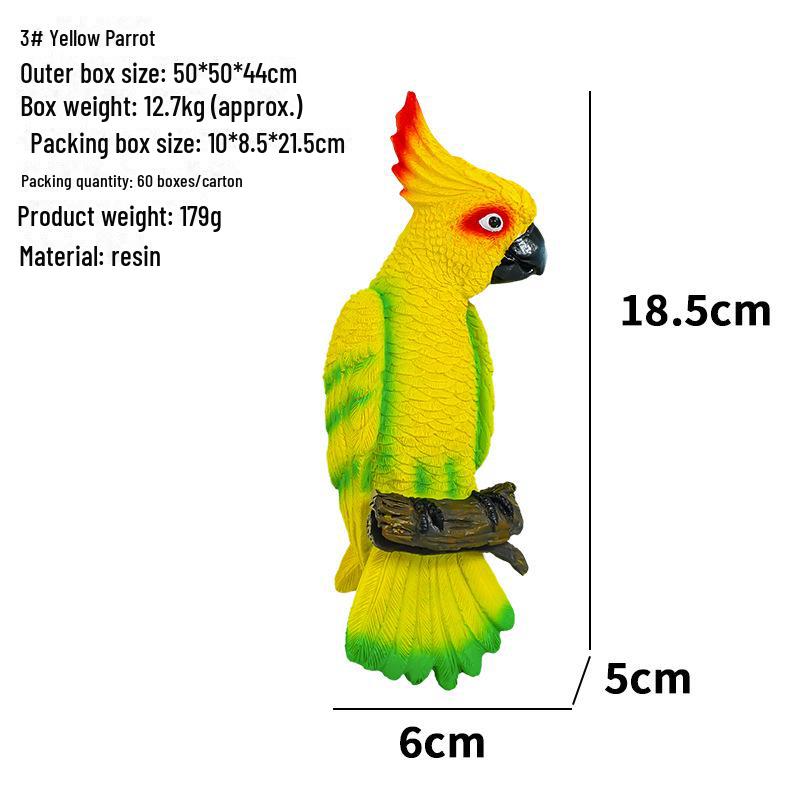 Украшения для аквариума из смолы в виде птиц и рыбок - попугай, скворец, орел, настольный декор