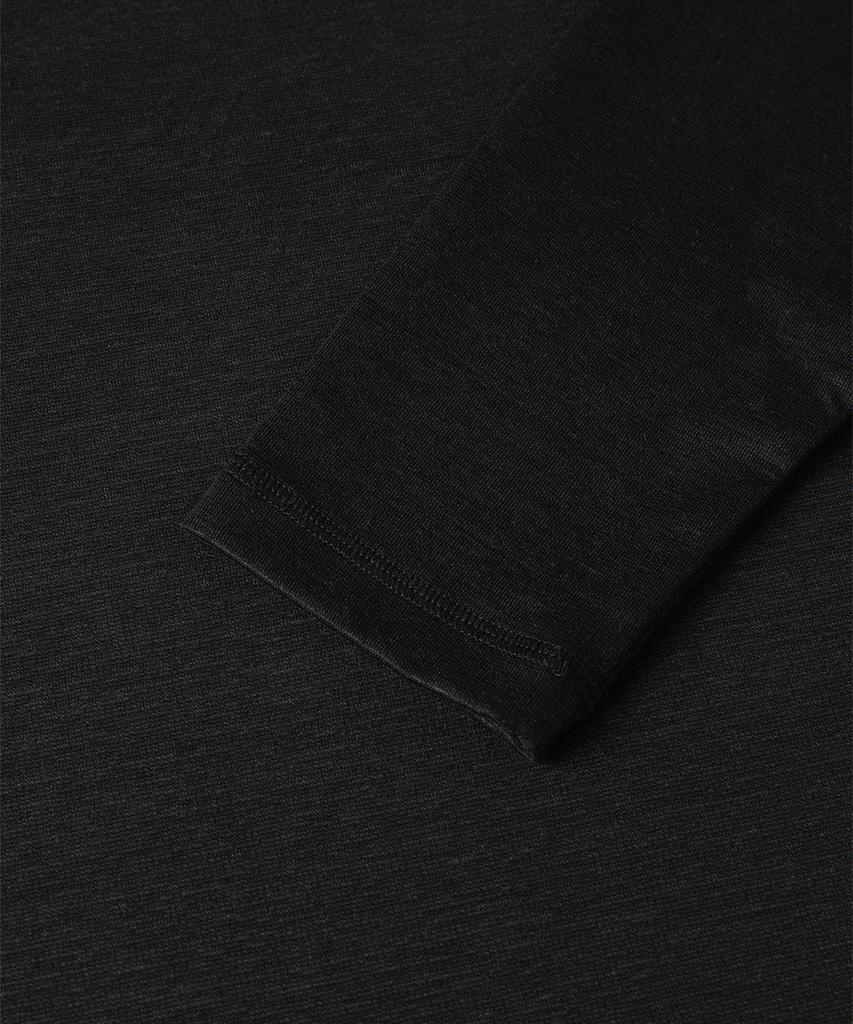 PANICALE Black Cotton Linen T-Shirt