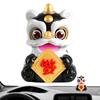 Cute Car Dashboard Figures Solar Powered Lion Dance Chinese New Year Table Decor Car Dashboard Decorations For Drivers