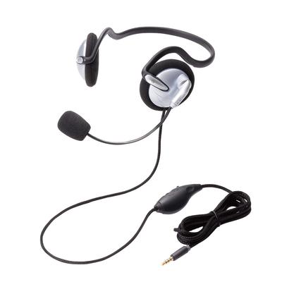 Elecom Гарнитура HS-NB05TSV с микрофоном, 4-контактная, стерео, с креплением на шею и прочным шнуром 1,8 м