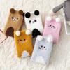 Christmas Gift Girls Plush Sleep Bed Sock Fluffy Soft Cute Bear Thickening Coral Velvet Socks