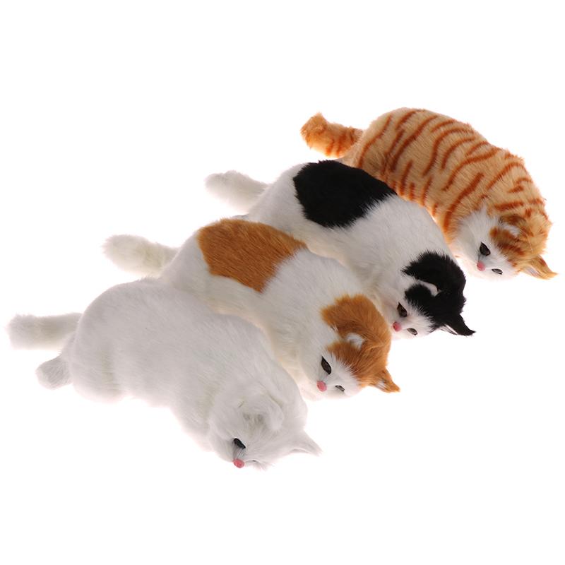 Милая плюшевая поддельная кошка, художественные украшения, фигурка, домашний стол, телевизор, подвесные игрушки, домашний декор