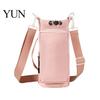 Cushioned Cup Protector Sleeve Crossbody Water Carrier, Wear-resistant Protective with Phone Pocket, Drawstring Cover Closure Portable Pouch