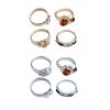 4pcs Colorful Resin Finger Rings Jewelry Set Versatile Resin Rings Set Finger Accessory For Enhancing Any Outfit