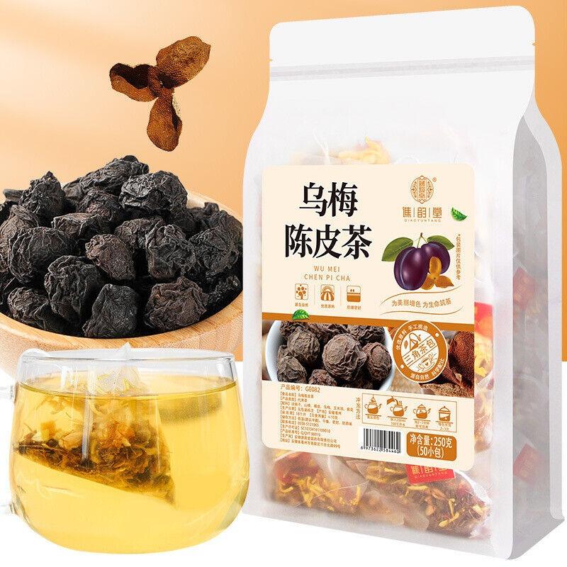 Чай из апельсиновой цедры Темная слива Wumei Chenpi Tea Травяной чай 250г